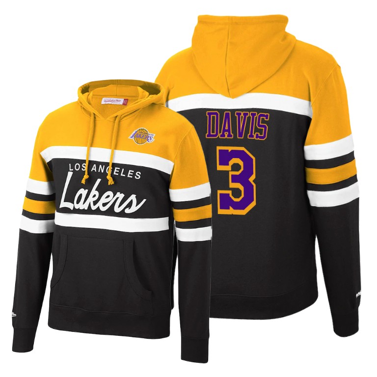 Men's Los Angeles Lakers Anthony Davis #3 NBA Pullover HWC 2020 New Fall Edition Whole New Game Gold Black Basketball Hoodie NTF0783KR